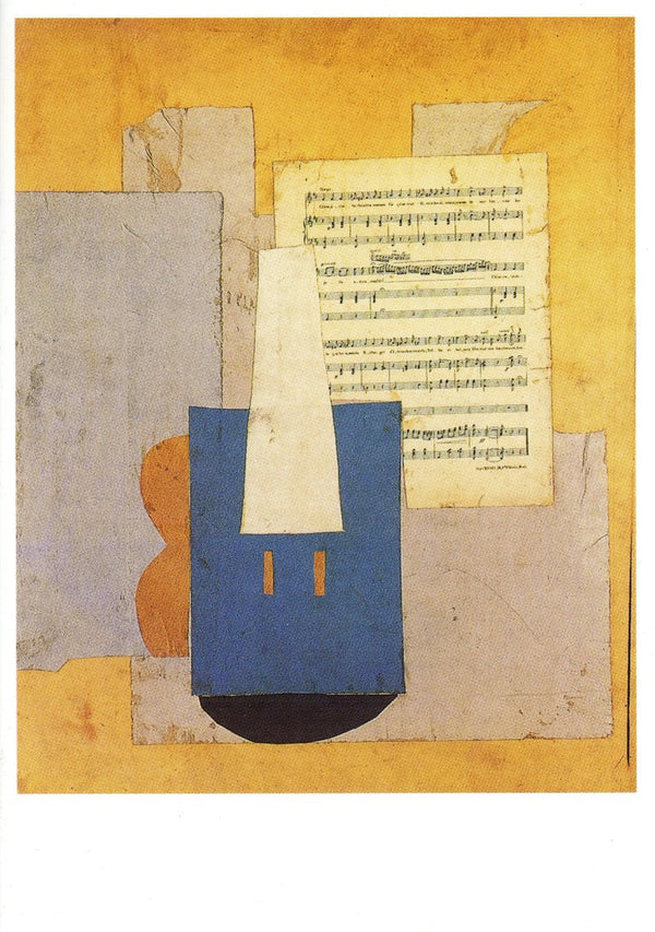 Violin And Score, 1912 by Pablo Picasso - 5 X 7 Inches (Greeting Card)