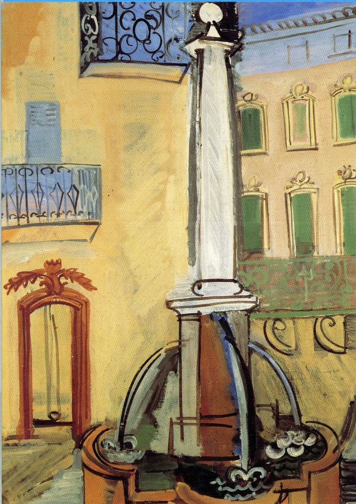 The Fountain In Vence, 1919-1921 by Raoul Dufy - 5 X 7 Inches (Greeting Card)