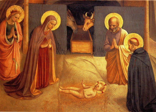 Nativity by Fra Angelico - 5 X 7 Inches (Greeting Card)