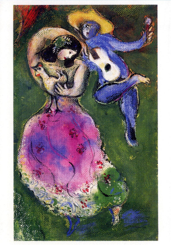 Two Dancers, 1941 by Marc Chagall - 5 X 7 Inches (Greeting Card)