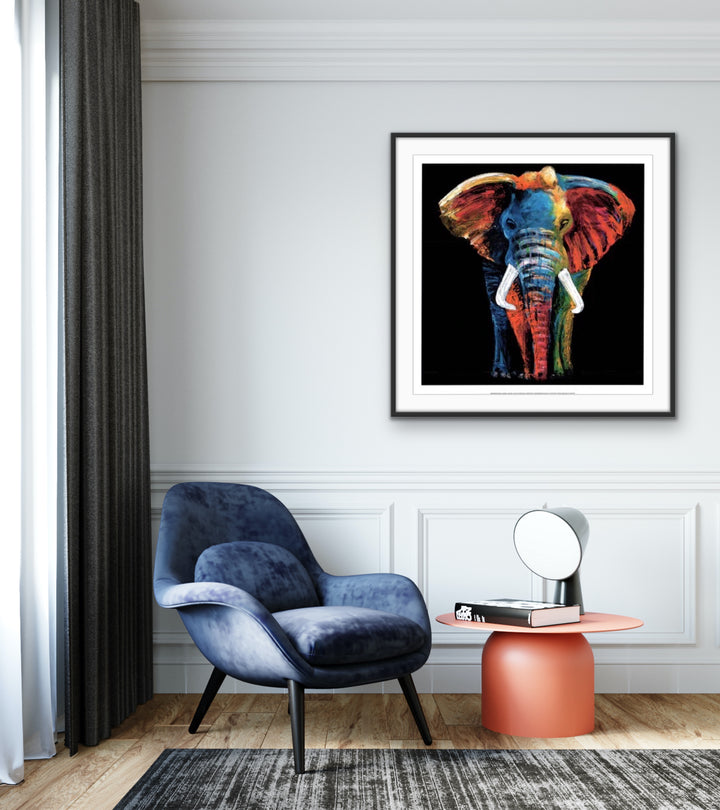 Great Elephant by Clara Summer - 26 X 26 Inches (Art Print)