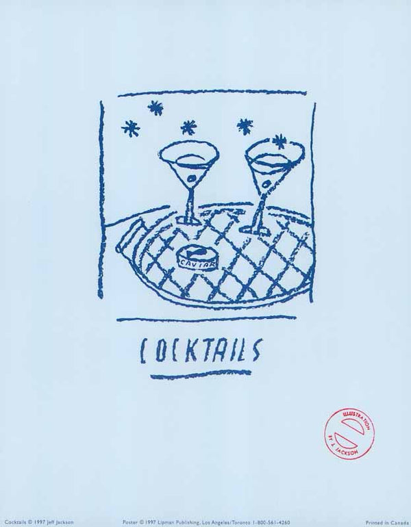 Cocktails by Jeff Jackson - 8 X 10 Inches (Art Print)