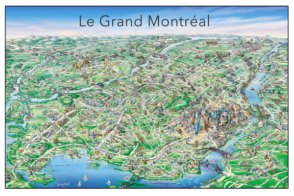 Le Grand Montreal by Jean-Louis Rheault - 24 X 36 Inches (Art Print)