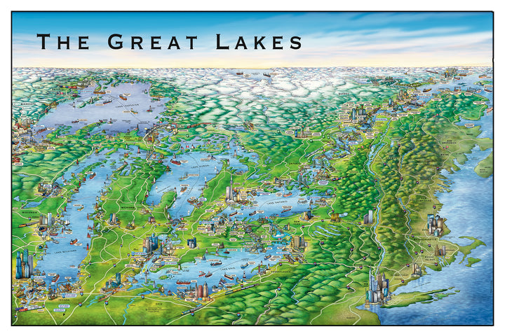 The Great Lakes II by Jean-Louis Rheault - 24 X 36 Inches (Art Print)