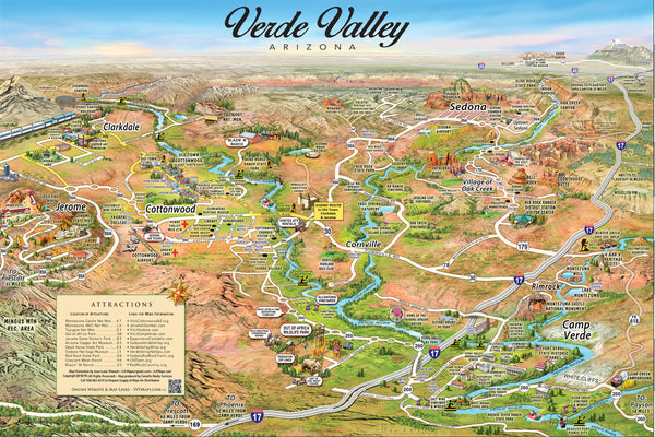 Verde Valley, Arizona by Jean-Louis Rheault - 24 X 36 Inches (Art Print)