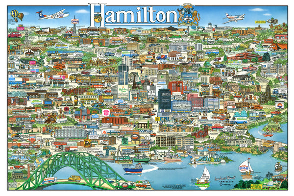 Hamilton, 1985 by Jean-Louis Rheault - 24 X 36 Inches (Art Print)