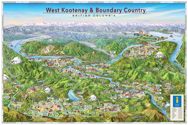 West Kootenay and Boundary Country, British Columbia by Jean-Louis Rheault - 24 X 36 Inches (Art Print)