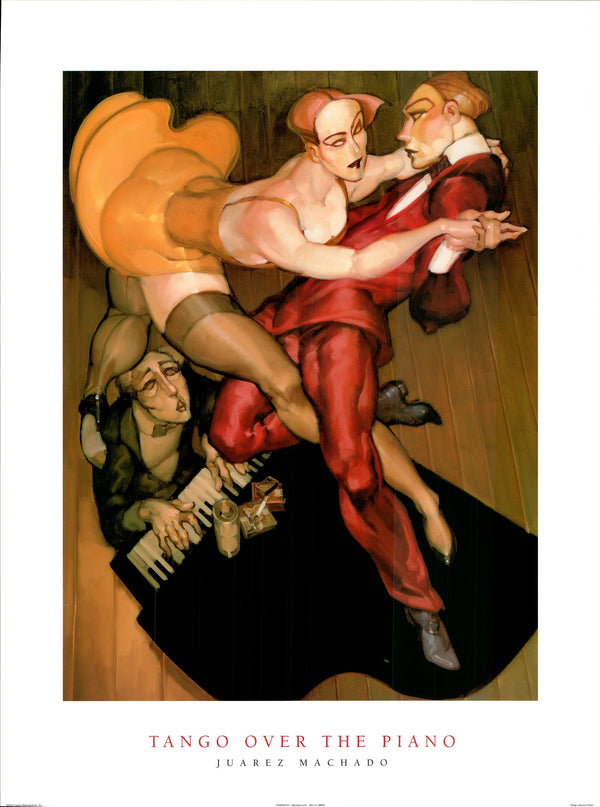 Tango Over the Piano by Juarez Machado - 24 X 32 Inches (Art Print)