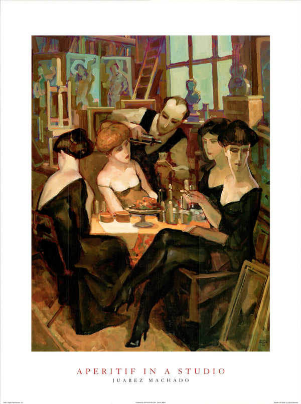 Aperitif in a Studio by Juarez Machado - 24 X 32 Inches (Offset Lithograph)
