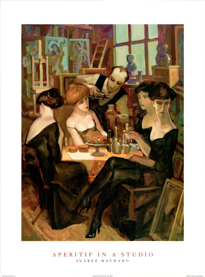 Aperitif in a Studio by Juarez Machado - 24 X 32 Inches (Offset Lithograph)