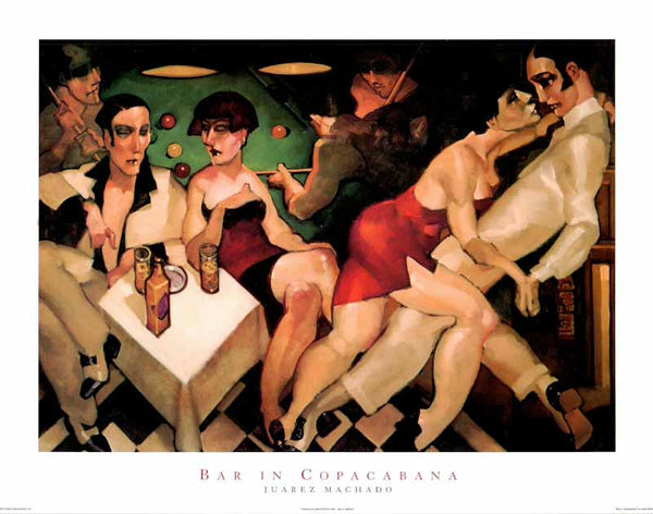 Bar in Copacabana by Juarez Machado - 11 X 14 Inches (Art Print)