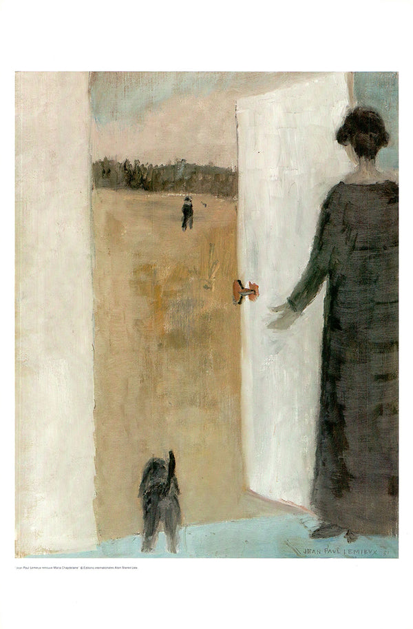 La Visite, 1981 by Jean-Paul Lemieux - 12 X 18 Inches (Art Print)