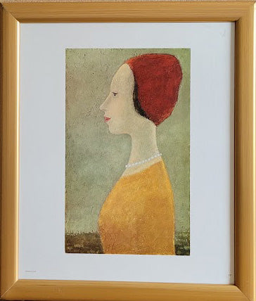 Portrait de Jeune Fille, 1961 by Jean-Paul Lemieux - 17 X 20 Inches (Framed Art Print)
