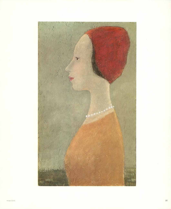 Portrait de Jeune Fille, 1961 by Jean-Paul Lemieux - 15 X 18 Inches (Art Print)