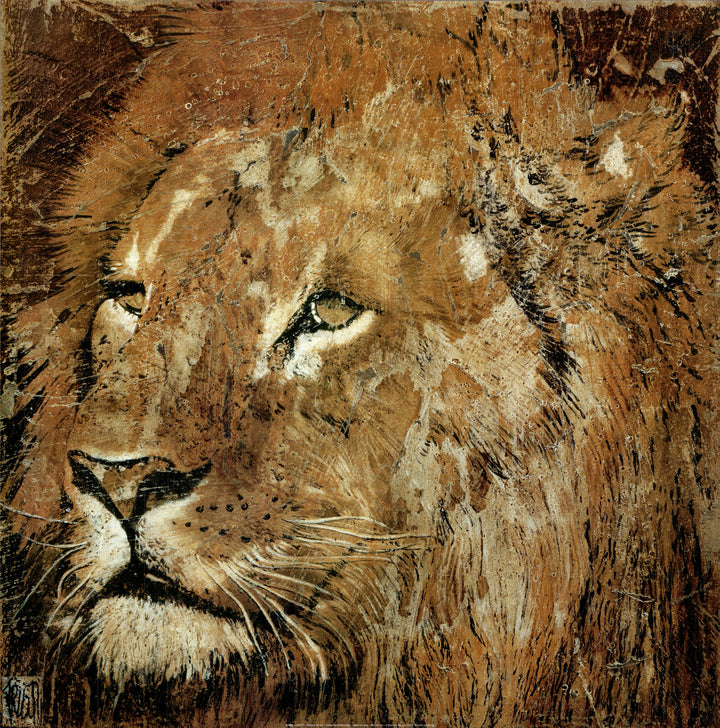 Portrait de Lion by Fabienne Arietti - 28 X 28 Inches (Art Print)