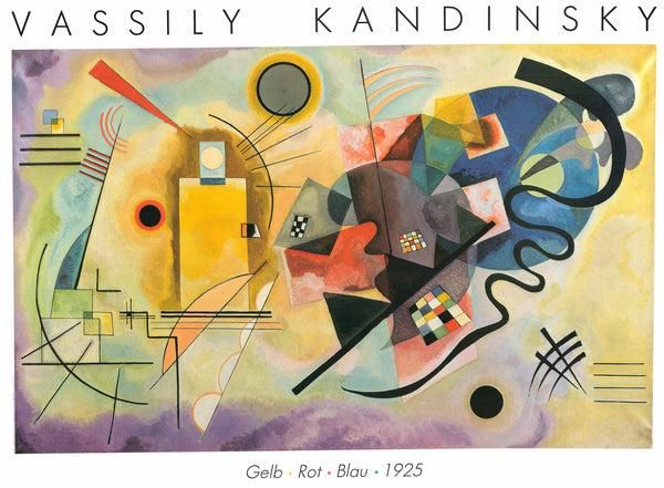 Yellow, Red, Blue, 1925 by Vassily Kandinsky - 36 X 47 Inches (Art Print)