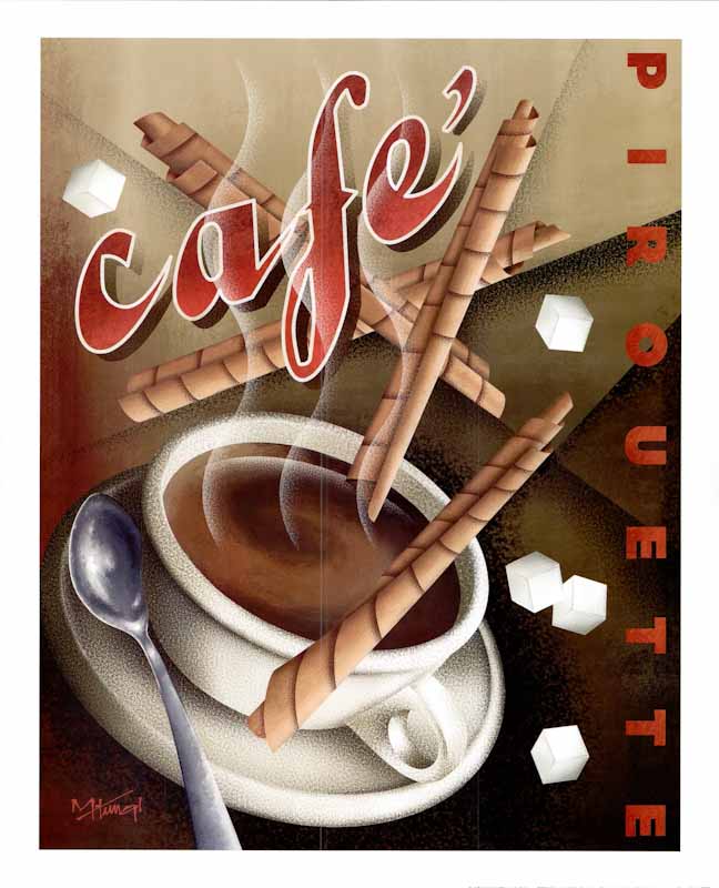 Cafe Pirouette by Michael L Kungl - 18 X 22 Inches (Art Print)