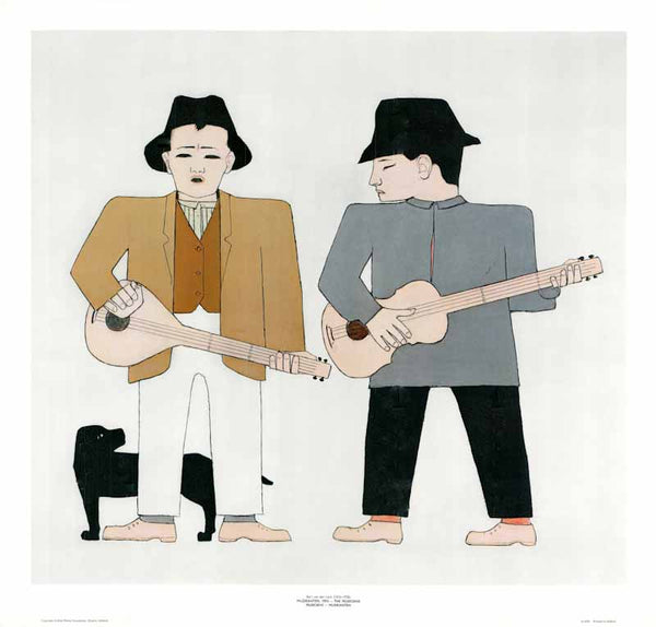 The Musicians 1915 by Bart Van Der Leck - 22 X 23 Inches (Art Print)