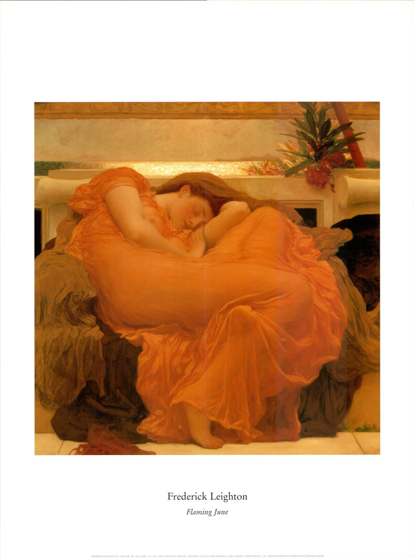 Flaming June, 1895 by Lord Frederic Leighton - 24 X 32 Inches (Art Print)