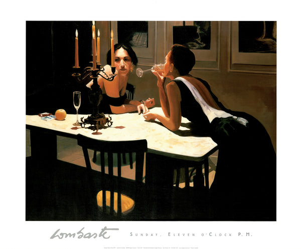 Sunday, Eleven O'clock P.M. by Ramon Lombarté - 26 X 32 Inches (Art Print)