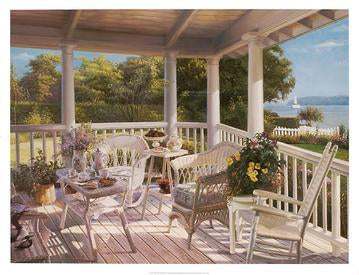 Waterside Porch by Kevin Liang - 26 X 34 Inches (Art Print)