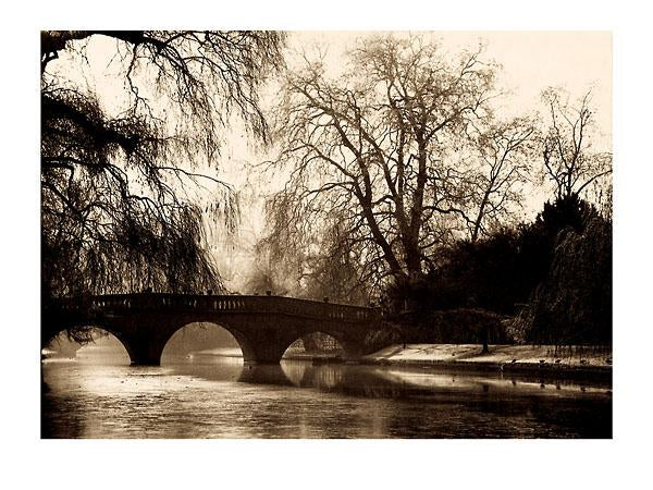 Clare Bridge, Cambridge by Derek Langley - 12 X 16 Inches (Art Print)