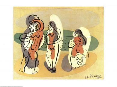 Three Bathers by Pablo Picasso - 24 X 28 Inches (Laminate Art Print)
