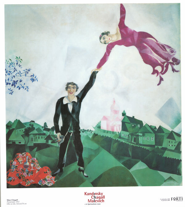 Promenade, 1917 by Marc Chagall - 39 X 42 Inches (Art Print)