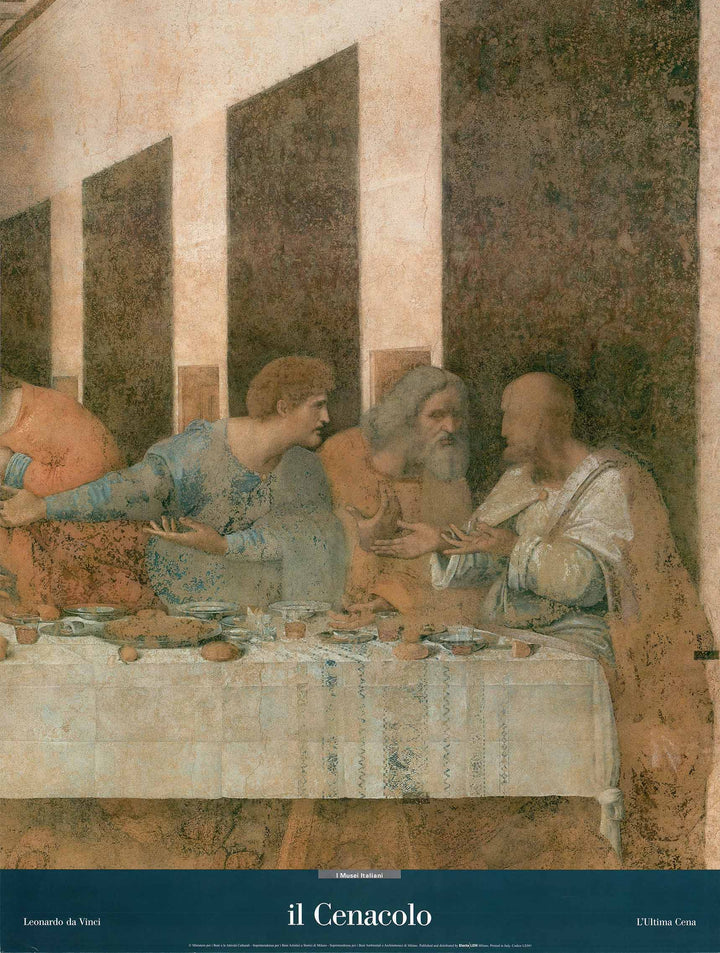 The Last Supper (Detail Part 3) by Leonardo da Vinci - 24 X 36 Inches (Art Print)