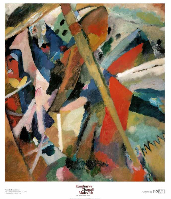 Saint George by Wassily Kandinsky - 28 X 32 Inches (Art Print)