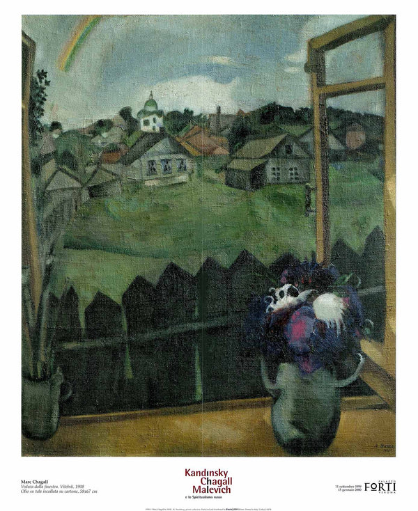 View from the Window, Vitebsk, 1908 by Marc Chagall - 20 X 24 Inches (Art Print)