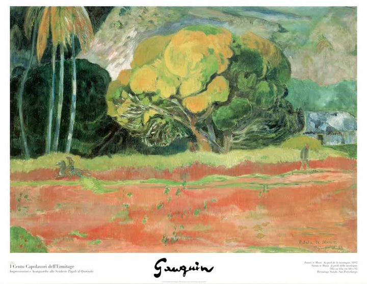 Fatata Te Moua, 1892 by  Paul Gauguin - 28 X 36 Inches (Art Print)