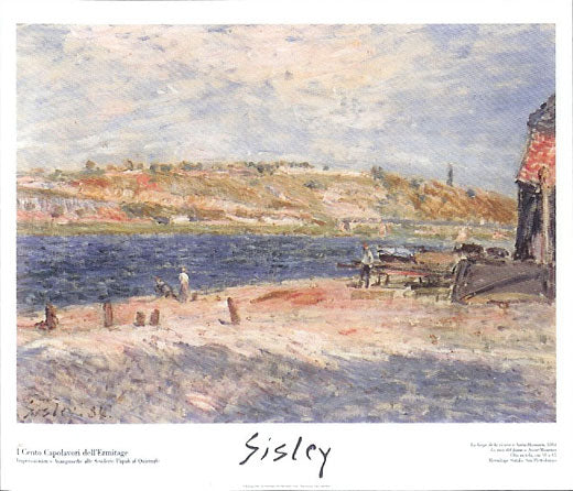 The river bank in Saint-Memmes, 1884 by Alfred Sisley - 24 X 28 Inches (Art Print)