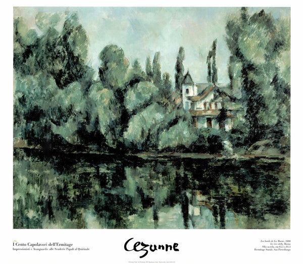 The Banks of the Marne by Paul Cezanne - 24 X 28 Inches (Art Print)