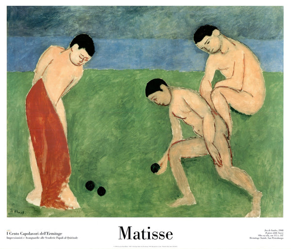 The game of bowls, 1908 by Henri Matisse - 24 X 28 Inches (Art print)