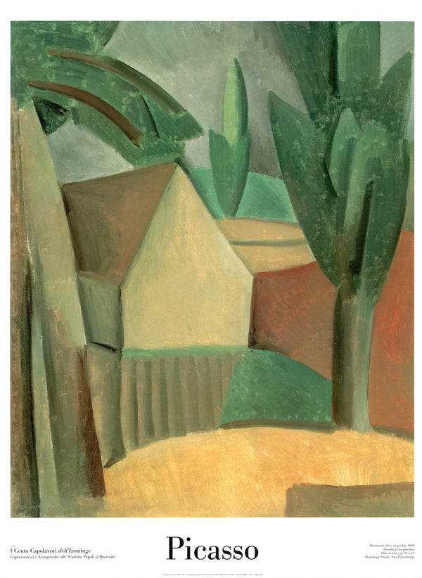 Little House in a Garden, 1908 by Pablo Picasso - 24 X 32 Inches (Art Print)