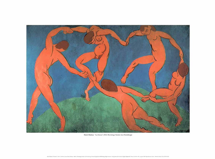 The Dance 1909-1910 by Henri Matisse - 12 X 16 Inches (Art Print)