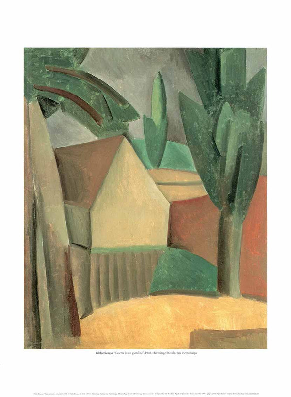 Little House in a Garden, 1908 by Pablo Picasso- 12 X 16 Inches (Art Print)