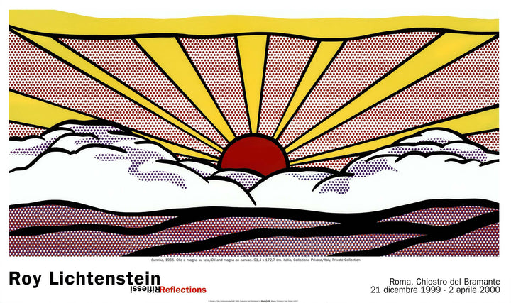 Sunrise, 1965 by Roy Lichtenstein - 24 X 40 Inches (Art Print)