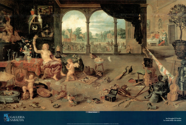 The vanity of human life by Jan Brueghel il Vecchio - 24 X 36 Inches (Art print)