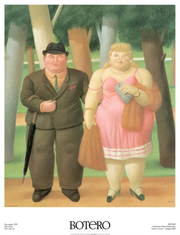 Married Couple, 1999 by Fernando Botero - 28 X 36 Inches (Art Print)