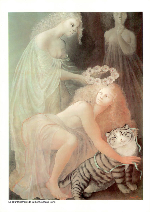 Le Couronnement de la Bienheureuse Feline by Leonor Fini - 11 X 16 Inches (Offset Lithograph)
