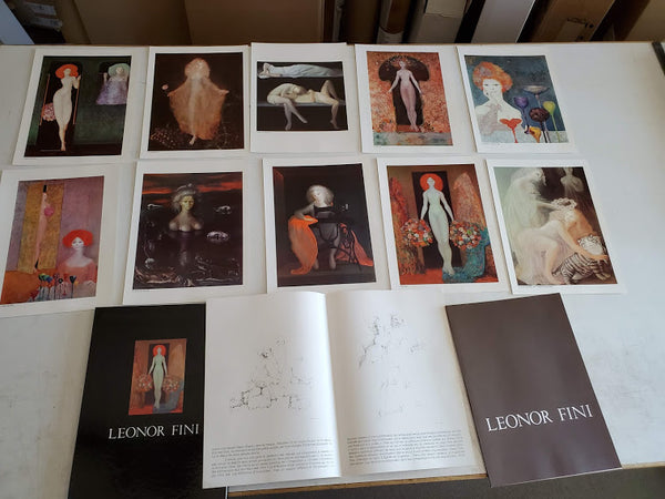 Portfolio Containing Ten Offset Lithographs of some of Fini's Famous Images - 11 X 16 Inches