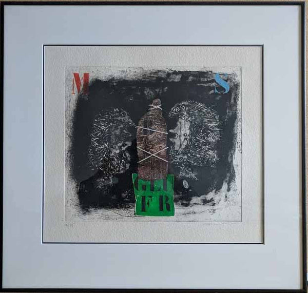Par qui Venait by James Coignard - 22 X 23 Inches (Framed Lithograph Numbered & Signed) 19/75