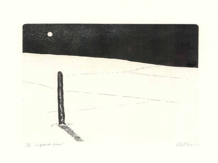 Le Pieu de Lune, 1976 by Roland Pichet - 17 X 23 Inches (Etching Titled, Numbered & Signed) 11/50