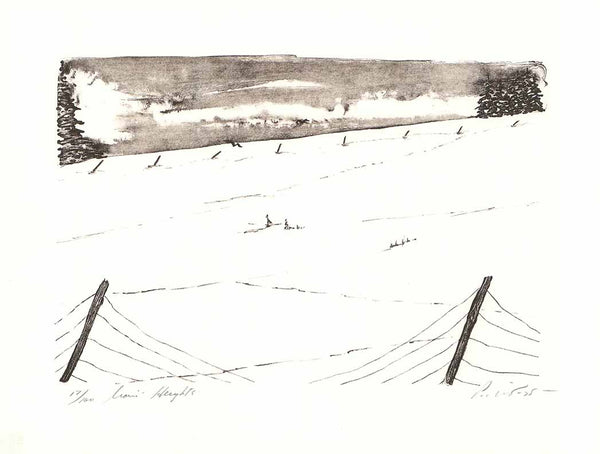 Morin Heights, 1975 by Roland Pichet - 11 X 15 Inches (Etching Titled, Numbered & Signed) 17/100