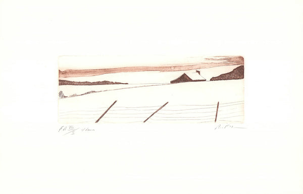 4 heure, 1979 by Roland Pichet - 13 X 20 Inches (Etching Titled, Numbered & Signed) E.A. VIII/X