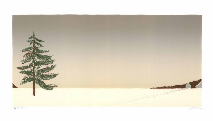 Solitude, 1981 by Roland Pichet - 17 X 30 Inches (Etching Titled, Numbered & Signed) 35/100