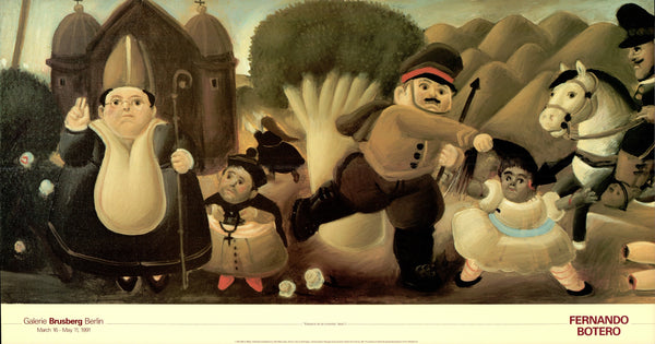 Massacre of the Innocents III by Fernando Botero - 21 X 39 Inches (Art Print)