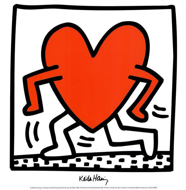 Impression Sur Toile Keith Haring - Exemplaire Unique Encadré, Lithographie